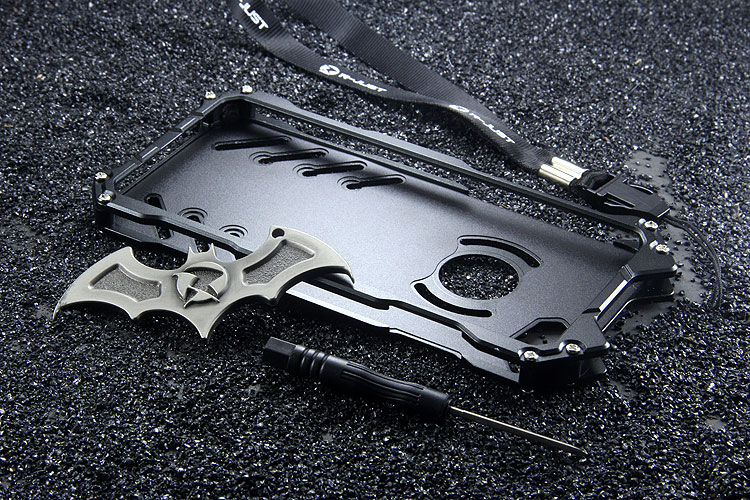 R-Just Batman Shockproof Aluminum Shell Metal Case with Custom Stent for Apple iPhone 7 Plus & iPhone 7