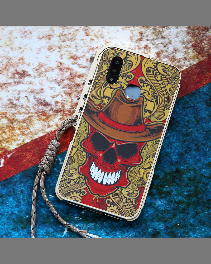 KANENG Mechanical Arm Trigger Aluminum Bumper Metal Frame 3D Cameo Back Cover Case for vivo X21 & vivo X21 UD