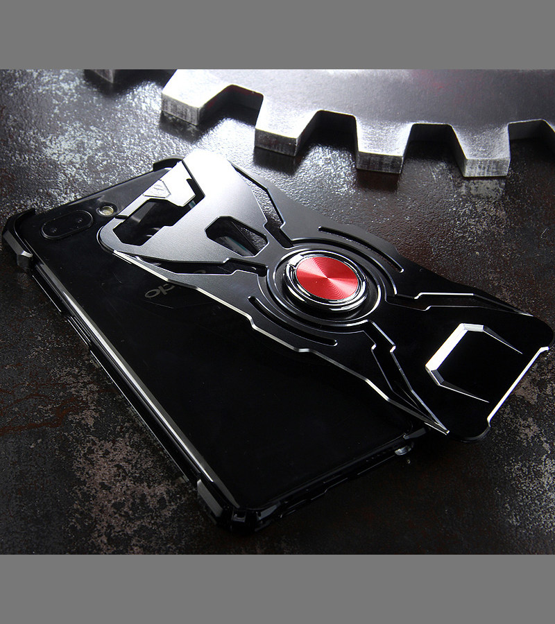 WK Iron Man Military Grade Shockproof Screw-less Metal Case w/ Ring Holder for OPPO R15 & OPPO R15 Dream Mirror Edition