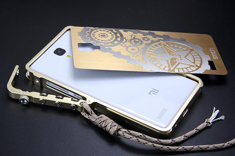 SIMON Mechanical Arm Trigger Aluminum Alloy Metal Bumper Outdoor Case Cover for Xiaomi Redmi Note