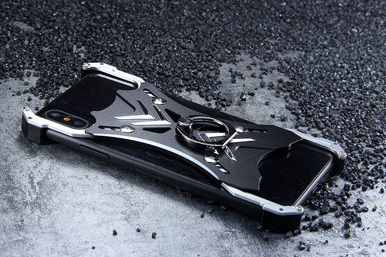 R-Just Soul Calibur Blade Master Ring Holder Shockproof Aerospace Aluminum Metal Shell Case Cover for Apple iPhone X