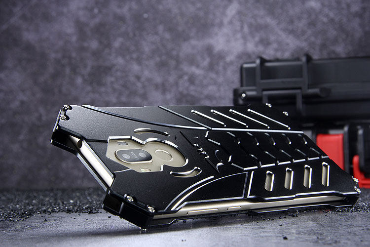 R-Just Batman Shockproof Aluminum Shell Metal Case with Custom Stent for Huawei Mate 9