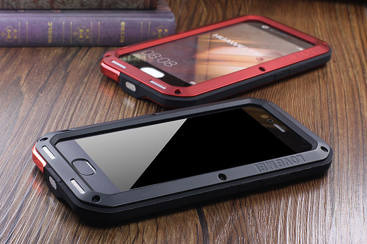 LOVE MEI Powerful Water Resistant Shockproof Dust/Dirt/Snow Proof Aluminum Metal Outdoor Heavy Duty Case Cover for Huawei P10 & Huawei P10 Plus