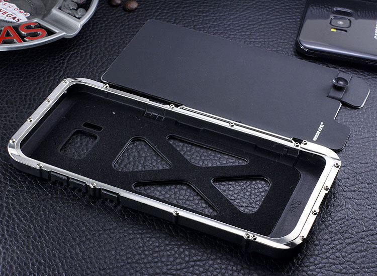 Armor King Iron Man Luxury Shockproof Stainless Steel 360° Rotating Metal Flip Case Cover for Samsung Galaxy S8 Plus & Samsung Galaxy S8