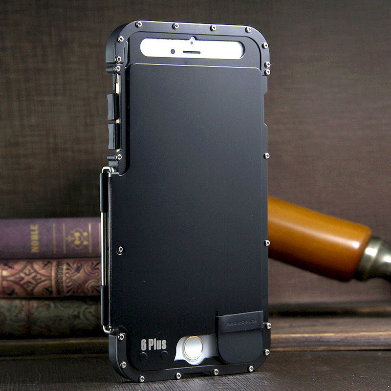 Armor King Iron Man Luxury Shockproof Stainless Steel Aluminum Metal Flip Case Cover for Apple iPhone 6S Plus/6 Plus & iPhone 6