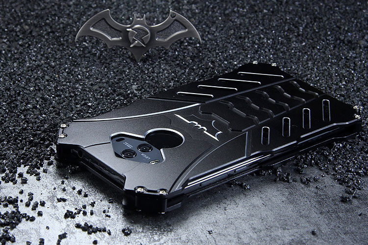 R-Just Batman Shockproof Aluminum Shell Metal Case with Custom Batarang Stent for Huawei Mate 10