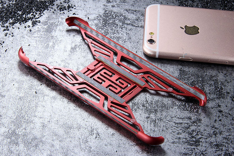 iy Metror Butterfly Aluminum Shell Shockproof Aerospace Metal Case Cover with Kickstand for iPhone 6S Plus & iPhone 6S