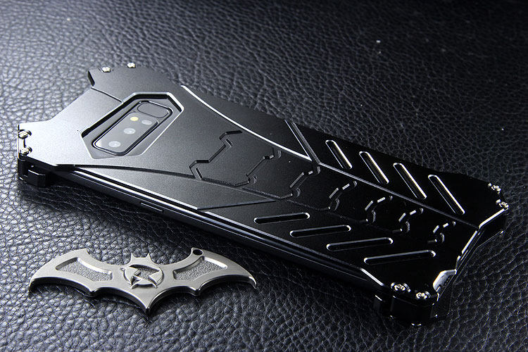 R-Just Batman Shockproof Aluminum Shell Metal Case with Custom Batarang Stent for Samsung Galaxy Note 8