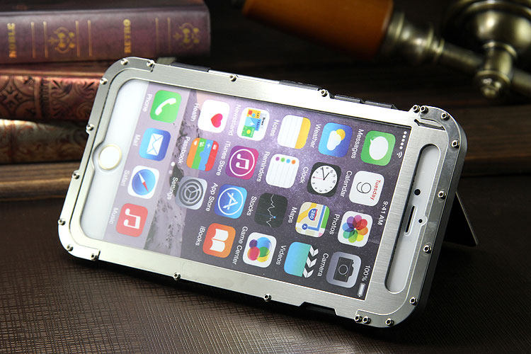 Armor King Iron Man Luxury Shockproof Stainless Steel Aluminum Metal Flip Case Cover for Apple iPhone 6S Plus/6 Plus & iPhone 6