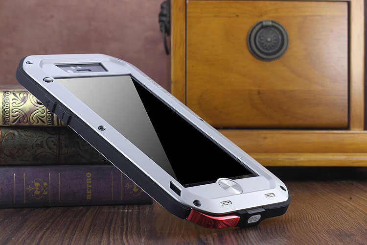 LOVE MEI Powerful Water Resistant Shockproof Dust/Dirt/Snow Proof Aluminum Metal Outdoor Gorilla Glass Heavy Duty Case Cover for Apple iPhone 6S/6 & iPhone 6S Plus/6 Plus