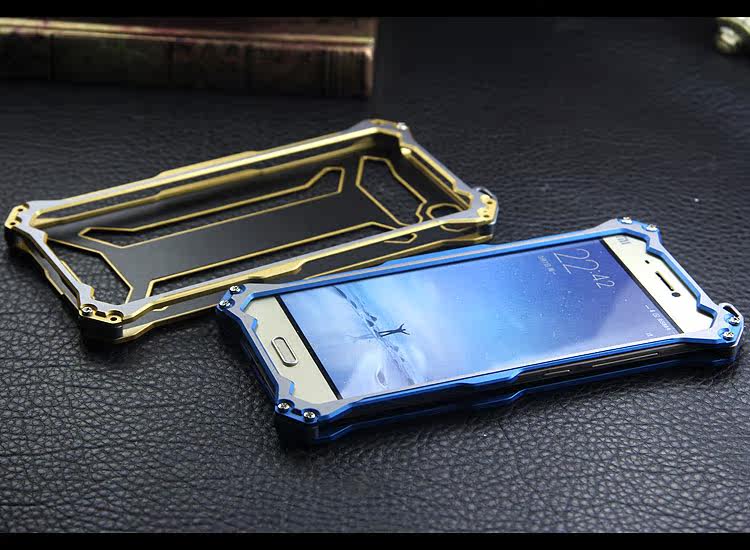 R-JUST GUNDAMAerospace Aluminum Contrast Color Shockproof Metal Shell Outdoor Protection Case for Xiaomi Mi 5