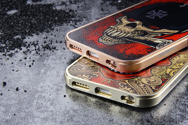 KANENG Mechanical Arm Trigger Aluminum Bumper Metal Frame Cameo PC Back Case Cover for Apple iPhone 6S/6 & iPhone 6S Plus