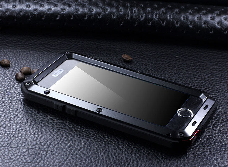 R-Just Extreme Premium Protection System Aluminum Heavy Duty Metal Case with Corning Gorilla Glass for Apple iPhone 6S Plus/6 Plus & iPhone 6S/6