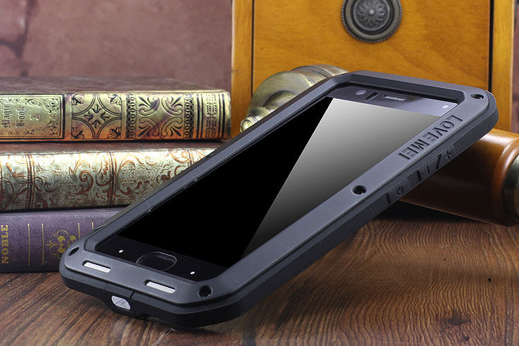 LOVE MEI Powerful Water Resistant Shockproof Dust/Dirt/Snow Proof Aluminum Metal Outdoor Heavy Duty Case Cover for Xiaomi Mi 6