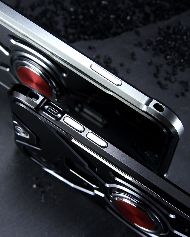 WK Iron Man Military Grade Shockproof Screw-less Metal Case w/ Ring Holder for Apple iPhone X