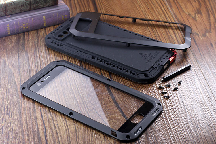 LOVE MEI Powerful Water Resistant Shockproof Dust/Dirt/Snow Proof Aluminum Metal Outdoor Heavy Duty Case Cover for Huawei P10 & Huawei P10 Plus