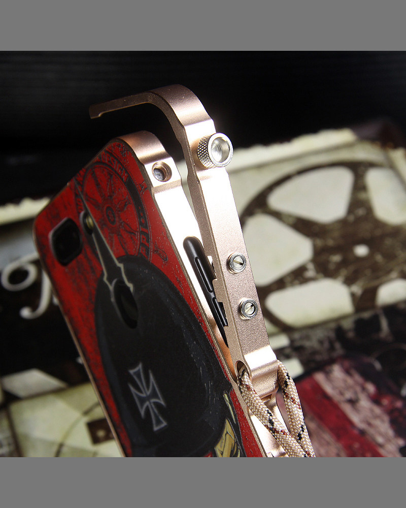 KANENG Mechanical Arm Trigger Aluminum Bumper Metal Frame 3D Cameo Back Cover Case for OPPO R15 & OPPO R15 Dream Mirror Edition