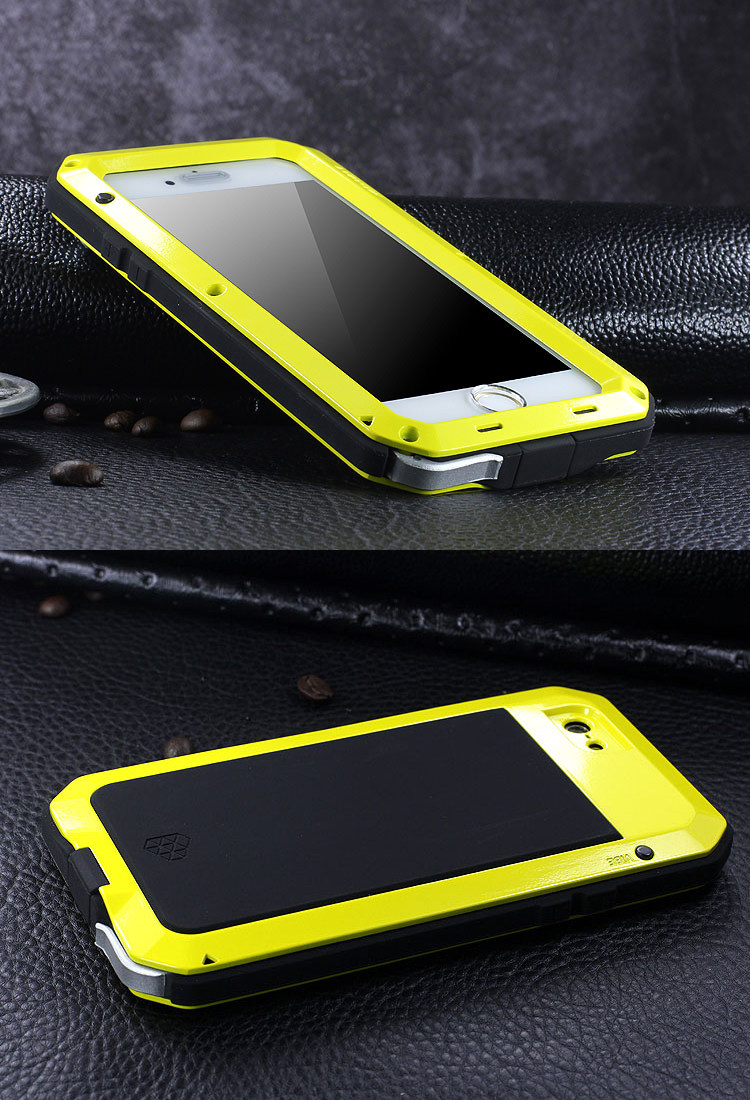 R-Just Extreme Premium Protection System Aluminum Heavy Duty Metal Case with Corning Gorilla Glass for Apple iPhone 6S Plus/6 Plus & iPhone 6S/6