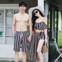 Cặp đôi mới 2018 phù hợp với bộ đồ bơi bikini xẻ bụng giảm béo bảo thủ gợi cảm mùa xuân nóng bỏng - Vài đồ bơi đồ đôi mặc đi biển	