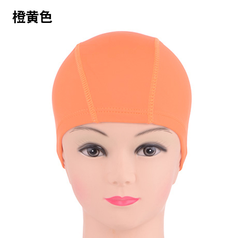 Mũ bơi thời trang đơn giản Nam và nữ Vải đơn sắc Mũ co giãn Đồ bơi Phụ kiện Trẻ em Người lớn GM Thiết bị Đồ bơi mũ bơi hoa