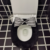 Thickened plush toilet pad cute toilet seat gasket waterproof household toilet cover four seasons universal winter toilet cover