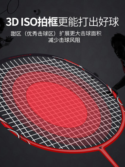 迪科斯羽毛球拍双拍套装正品耐用型碳素大人儿童小学生单进攻专业