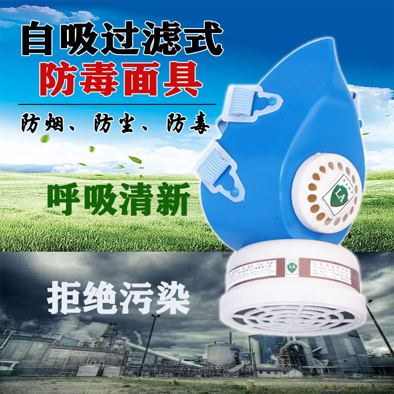One Protection Gas Mask Fire Mask Anti Smoke Chemical Gas Spray Paint Pesticide Filter Type of Suction Single Tank Mask