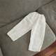 Qiji Original Summer New Product Medium and Large Children's White Cropped Pants Boys and Girls Linen Casual Pants Literary Style
