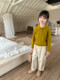 Spring, autumn and winter new children's clothing, medium and large children's avocado green sweater, boys' and girls' sweater tops, solid color, Japanese parent-child