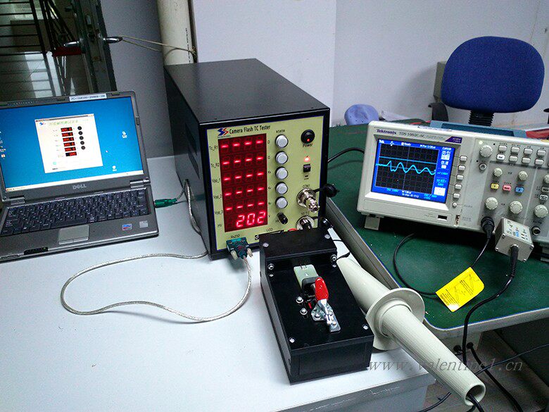 Canon Nikon single camera flash excitation coil inductance testing equipment custom development