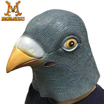 Halloween performance props animal headgear COS pigeon mask realistic person bird head mask model show bar