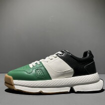 European and American Chaoeshoe Mens Head Bull Leather Individuality Collage Soft-bottom Aganshoes Small Crowdheightening Sports Little White Shoes Casual Shoes