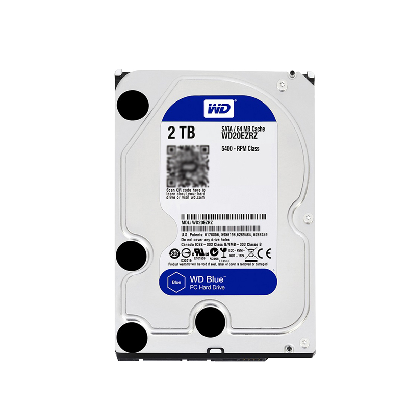 WD/西部数据 WD20EZRZ 2TB台式机机械硬盘 西数2T蓝盘 64M/2000G