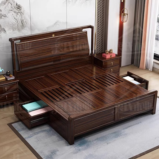 广东新中式实木床：传统与现代的优雅邂逅