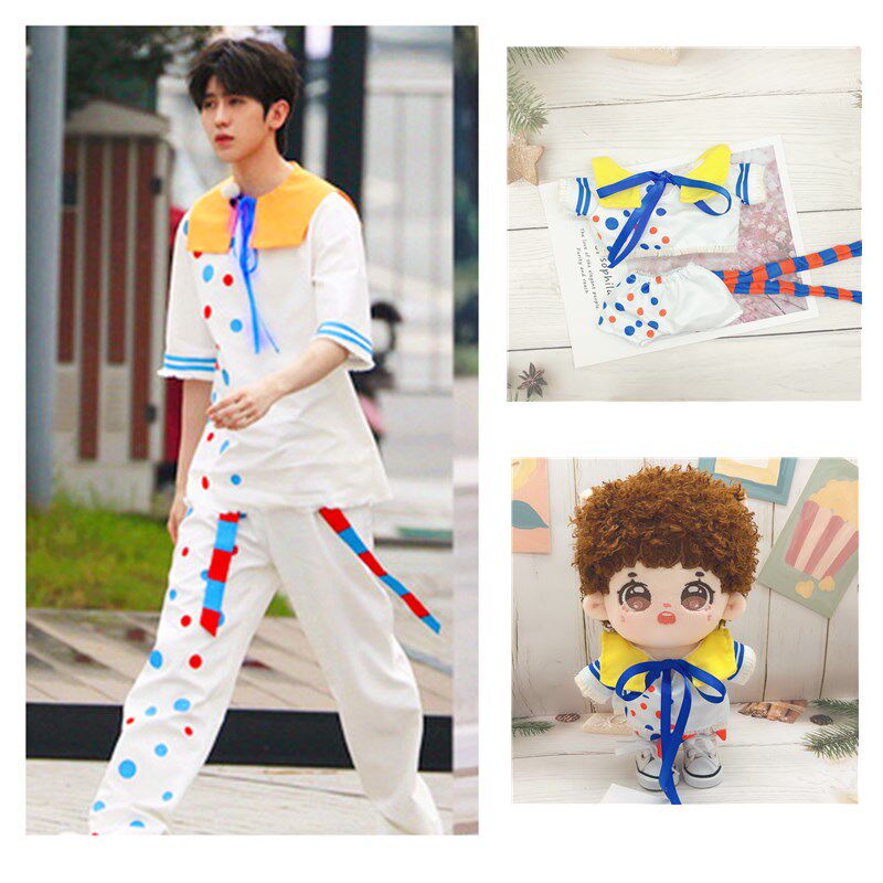 Spot Cai Xu Kun Tongtong 20cm Aikun Run the men's same clown suit Kunkun 20 cm blouses pants shoes