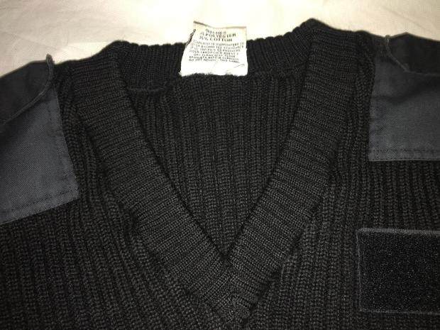 Military Original American Officer Black Chicken Heart Pure Sweater U.S. Imported American Army Black Pure Sweater