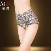 Leopard đồ lót của phụ nữ eo cao sữa lụa thoải mái mượt mà in bụng gợi cảm