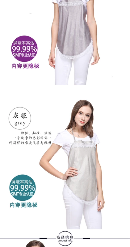 Bạn Yun Kang bức xạ phù hợp với trang phục bà bầu đích thực áo sơ mi áo vest quần áo tạp dề phù hợp với tạp dề