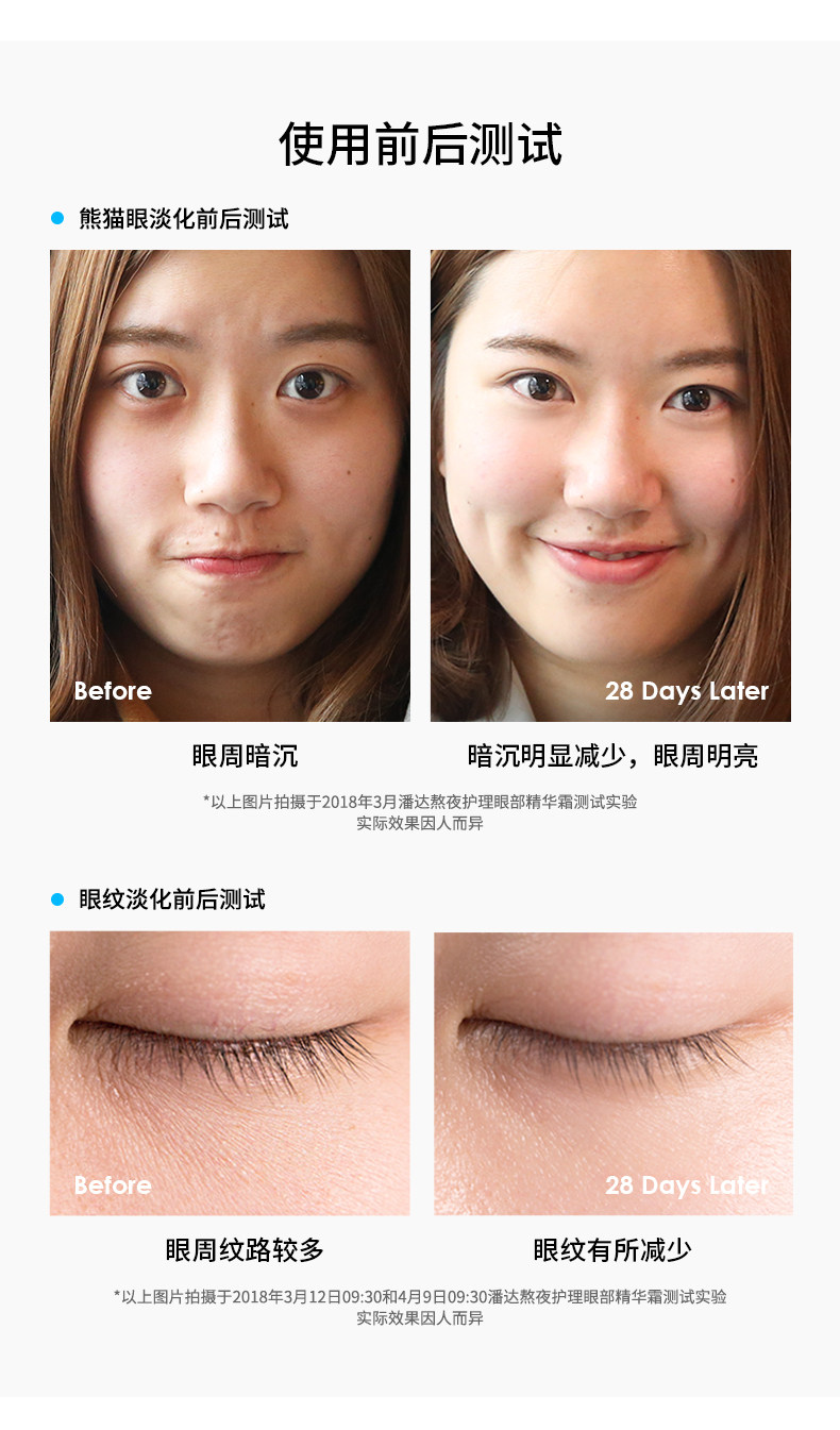 第二件0元 潘达 眼霜精华 淡化黑眼圈眼袋细纹 图8