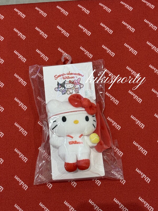 Korean Direct Mail Wilson X Sanrio Collaboration Cute Kitty Tennis Pendant Keychain