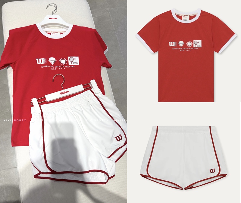 Korean Direct Mail Wilson26 New Tennis Sports Quick-Drying Half-Sleeved T-Shirt Top