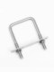 304 stainless steel square tube card U-shaped bolt with baffle screw buckle riding clamp clamp clamp clamp