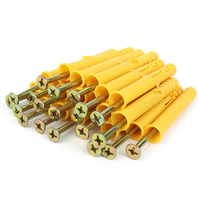 Golden super small yellow croaker plastic expansion tube expansion screw rubber plug bolt 681012mm self-tapping screw set