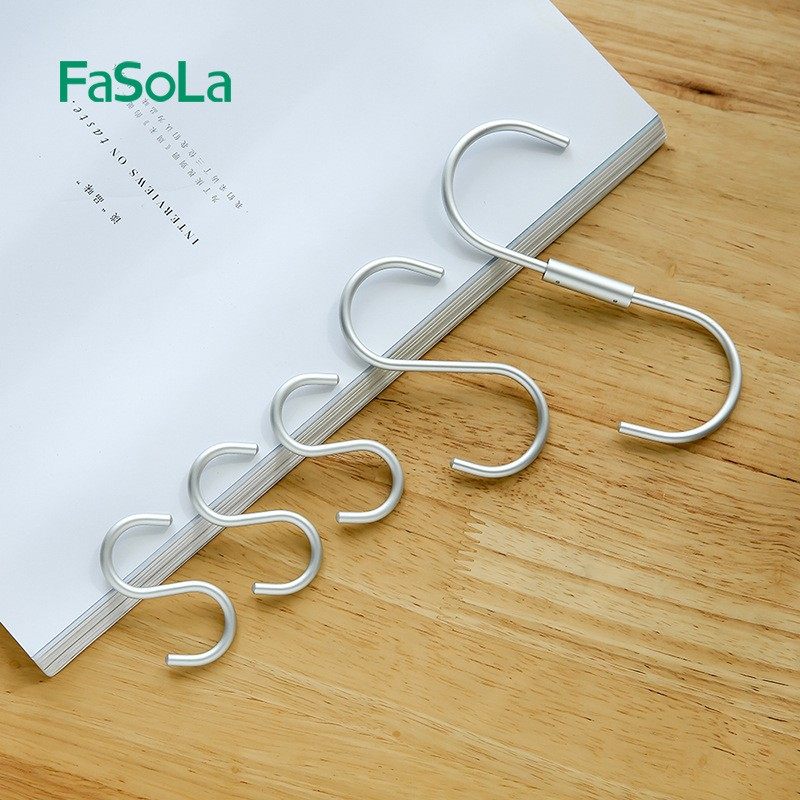 Aluminum alloy S-type hook kitchenware hook multi-purpose punch-free metal hook S hook Bathroom hook hook hook hook