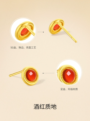 Серьги, золотая инкрустация камня, подарок на день рождения