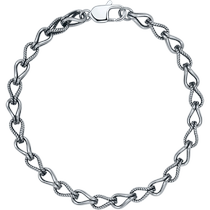 Saturday Fu platinum pt950 electric black craft bracelet mens personalized bracelet practical gift for boyfriend on Chinese Valentines Day
