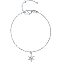 Saturday blessing platinum bracelet for women pt950 platinum small snowflake bracelet simple Chinese Valentines Day gift for girlfriend