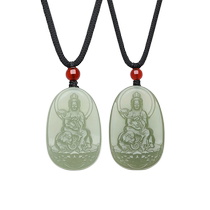 Saturday Fortune flagship store Hetian jade pendant men and women sapphire jade Samantabhadra jade pendant pendant Chinese Valentines Day gift
