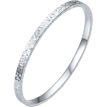 Saturday blessing platinum pt950 bracelet for women with broken ice car flower round plain circle Chinese Valentines Day gift for girlfriend