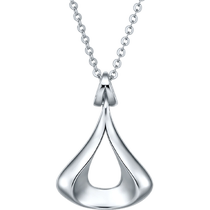 Saturday blessing platinum necklace pendant female pt950 platinum ginkgo leaf clavicle chain set chain for girlfriend on Chinese Valentines Day